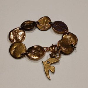 Vintage Cécile Jeanne Multi-Tone Fingerprint Love Bracelet